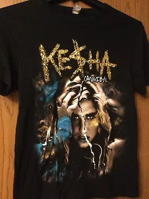 £39.33 • Buy Kesha - Cannibal - 2011 Tour - Black Shirt - Faded Tag