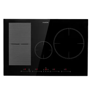 Induction Hob 77 Cm 4 Ring Electric Induction Range Cooker Black Glass Ceramic • £320