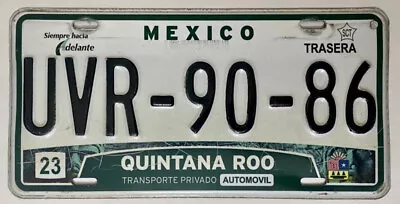 QUINTANA ROO Mexico License Plate #UVR-90-86 • $27.97