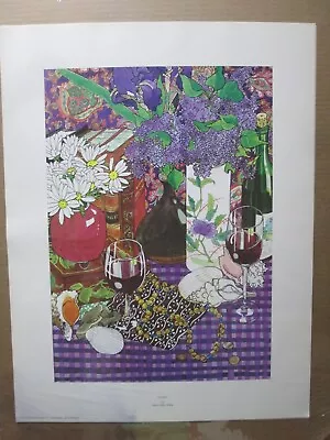 Lilacs Nell Melcher Vintage Poster Food Kitchen 1976 Litho 19830 • $45