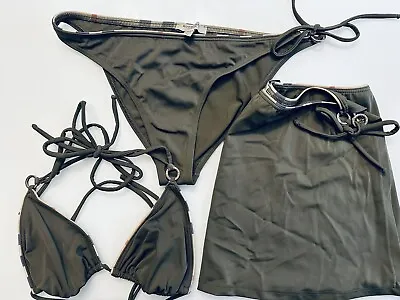 New Authentic Burberry London Bikini With Swim Cover Size S/M • $199.99