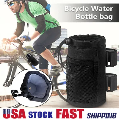 1PC Bicycle Water Bottle Holder Bag Bike Handlebar Cup Drink Holder Stem Bag • $10.33