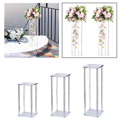 Acrylic Vases Wedding Centerpieces Modern Tall Flower Vase For Dining Table • £17.82