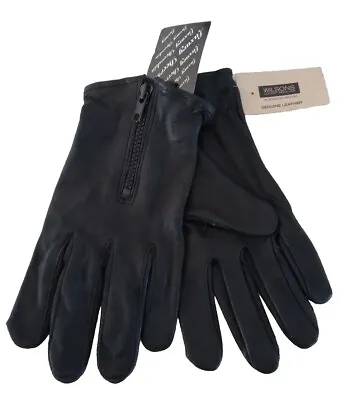 Wilson's Leather Men's Luxury Deerskin Zip Top Motorcycle Gloves Large Black NWT • $22.95