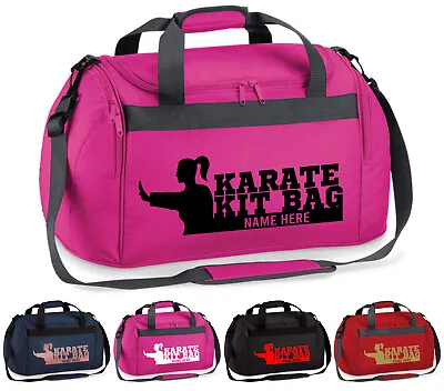 Personalised Karate Holdall Bag Girls Martial Arts Kick Boxing Kit Any Name Gift • £21.99