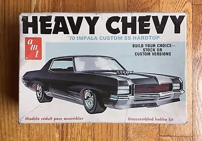 VIIN. 75-ED HEAVY CHEVY 70 Impala SS 1/25 Model AMT 338 (Box Rough  Complete ?) • $85