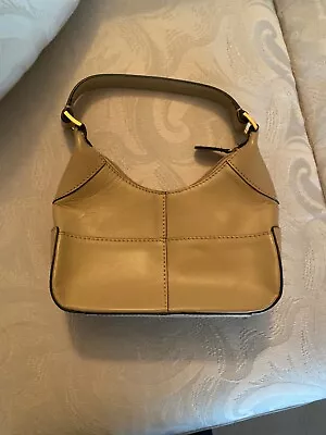 Etienne Aigner Small Handbag/purse Leather Beige/lt Brown/ Tan/ • $25.95