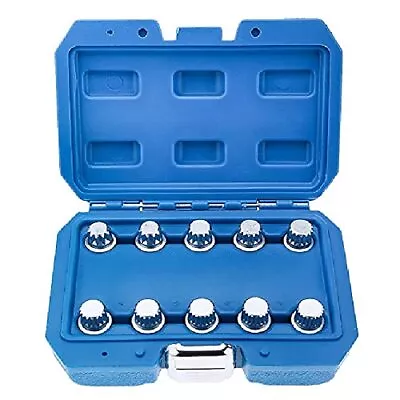 10pc Locking Lug Nut Master Set Wheel Lock Key Removal Tool Kit For BMW VW VAG • $32.99