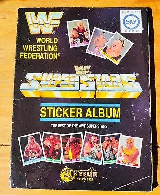 Merlin WWF Superstars Series 1 1990 Sticker Album WWE Wrestling - Complete • £89.99