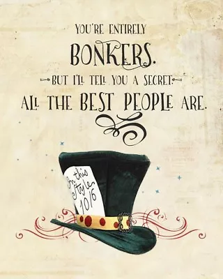 £3.99 • Buy Inspirational Quote Alice In Wonderland A4 Card Poster Print Picture Wall Art