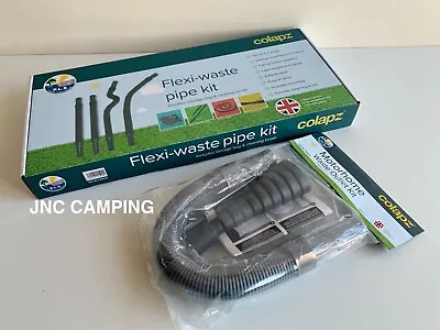 Colapz Extendable 5 X Flexi Waste Pipe Kit +  Motorhome Adaptor Outlet Caravan • £47.95