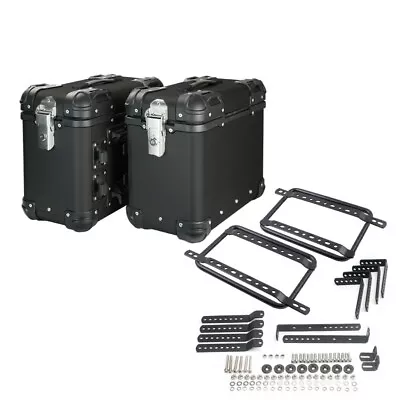 Aluminum Suitcases XSX75 For Kawasaki Z 900 / RS / Cafe + Suitcase Holder Black • £451.51