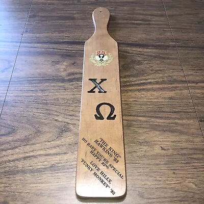 $29.96 • Buy Indiana University Fraternity PLEDGE FORMAL WOODEN PADDLE Vintage Chi Omega IU