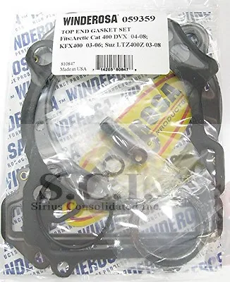 Winderosa Artic Cat 400dvx Kawasaki Kfx400 Suzuki Ltz400z Top End Gasket Set • $56.95