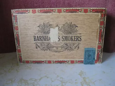 Vintage Barmhart's Smokers Wooden Cigar Box With Tax Stamp • $9.50