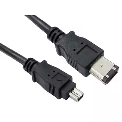 5m Long Firewire IEEE1394A 6 Pin To 4 Pin Male Cable Lead PC Mac PREMIUM RANGE • £3.59