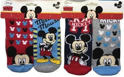 2prs Mickey Mouse  Slipper Socks.sizes 9-11.5 Or 12-1.5 • £3.99