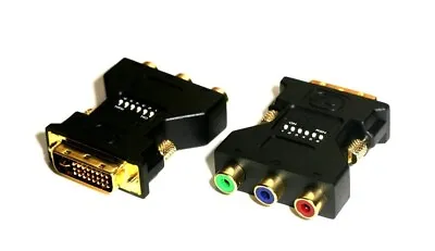 Monoprice DVI-I Male To 3 RCA Component Adapter W/ DIP Switch For ATI Video 2398 • $9.95