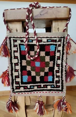 Ethnic Boho Tote Bag Handbag Crossbody Purse Woven Wool Tapestry Carpet  • $28