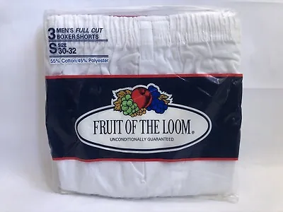 Vintage Fruit Of The Loom Men’s Full Cut Boxer Shorts 3-pack Underwear 1994 NOS • $32