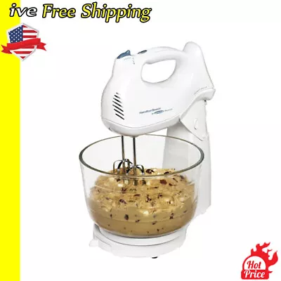 6 Speed Electric Stand Mixer Kitchen 4 Quart Glass Bowl Kitchen Cooking Cake US • $38.99