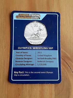 WRESTLING Olympic 50p 2011 Change Checker Trading Card (No Coin) • £10.95