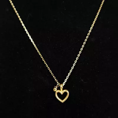 1/20 14K Gold Filled And 925 Sterling Silver Dainty Heart Pendant Necklace • $35