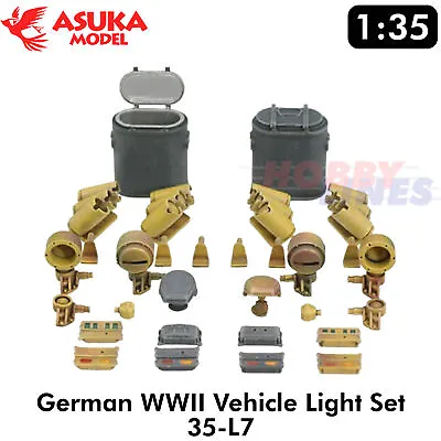 WWII GERMAN VEHICLE LIGHT SET 1:35 Scale Tasca ASUKA 35L7model Kit AOSHIMA • £11.95