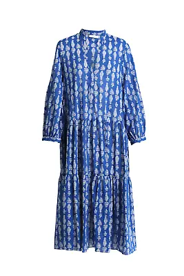 $270 • Buy Scanlan Theodore Blue And White Paisley Midi Dress SIZE 12 AU