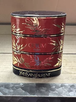 Vintage Opium Pure Parfum 1/4 Oz Yves Saint Laurent Perfume Empty Bottle 7.5 Ml • $19.99