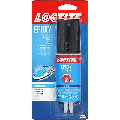 Loctite 1919324 Marine Epoxy 0.85-Fluid Ounce Syringe (1405604) 1 Pack White • $8.60