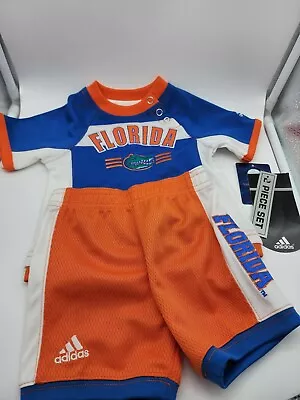 Adidas Infant 6/9 Months Florida Gators 2 Piece Short Set Orange/Blue NEW W/TAGS • $13.99
