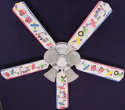 $99.99 • Buy New KIDS PLANES TRAINS TRUCKS Ceiling Fan 52 