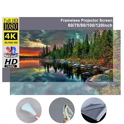 Projector Anti-Reflective Frameless Gain Screen 16:9 HD Projection Screen K0G2 • $11