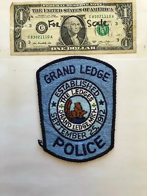 Grand Ledge Michigan Police Patch Un-sewn Great Condition   • $10.75