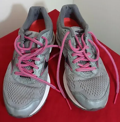 Mizuno Wave Rider 20 Women's Size 7 Running Shoes Gray & Pink  • $23.50