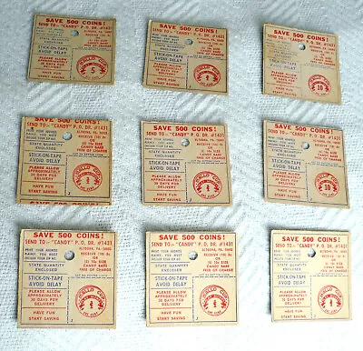 VINTAGE BOYER MALLO CUP CARDS - 10 Red & Blue Play Money Cards - In GREAT Shape! • $12