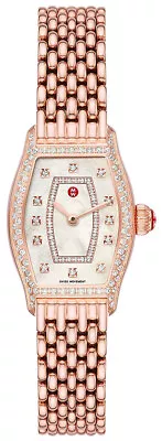 NEW Michele Coquette Rose Gold Diamond Dial MWW08A000243 Ladies 23mm Watch • $1599