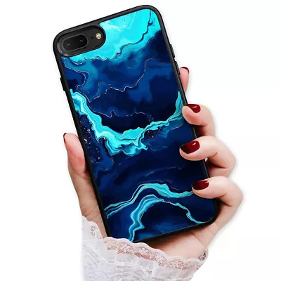 ( For IPhone 7 Plus ) Back Case Cover AJ13087 Blue Marble • $9.99