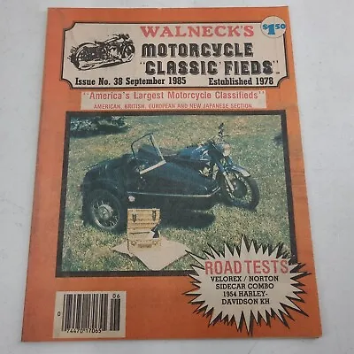 Walnecks Motorcycle Classic Fieds Magazine September 1985 Velorex Norton Sidecar • $14.95