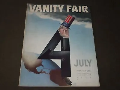 1933 July Vanity Fair Magazine - 4th Of July Cover - Covarrubias - Flagg - F 445 • $120