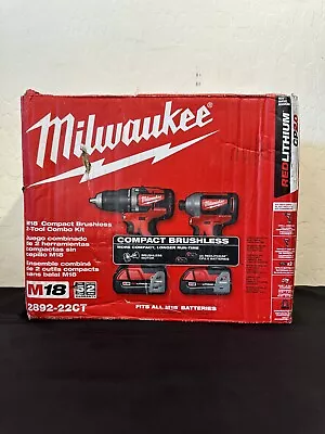 Milwaukee M18 Compact Brushless 2-Tool Combo Kit - 2892-22CT • $194.99