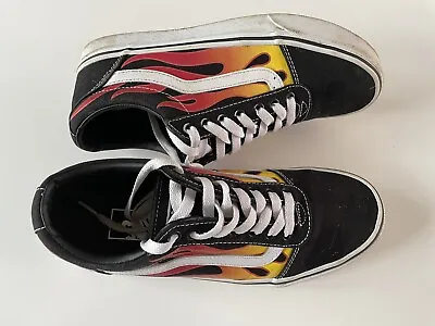 Vans Old Skool Flames Skate Shoes Trainers Size UK 7 • £22