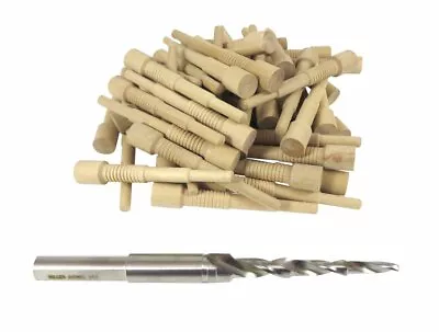 Miller Dowel 1X Starter Set With Stepped Bit And 50 Birch Dowels 000053 • $29.99