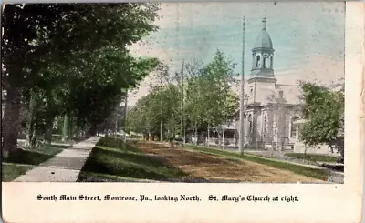 1908. Montrose Pa. South Main St. St Mary's Church. Postcard Xz21 • $8