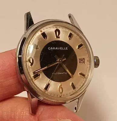 ~Vintage 1969 Bulova Caravelle Mens Watch AUTOMATIC With Date Function~ • $129.95