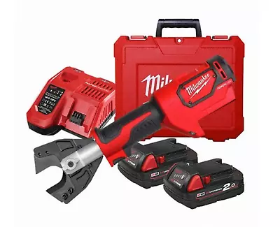 Milwaukee Cutter M18 Hcc 2x2.0Ah 18V BL Cable 6Ton 35mm 400SQ 53kN Charger_220V • $1299