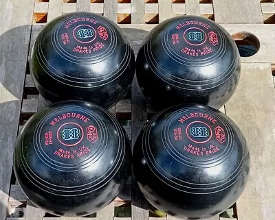 Drakes Pride Melbourne Set Of 4 Lawn Bowls Size 5 Medium • £55.95