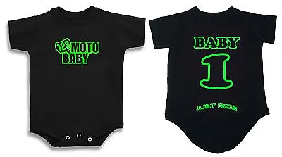 Moto Baby T Shirt One Piece Baby Infant Number Plate Mx Supercross Motocross  • $19.99