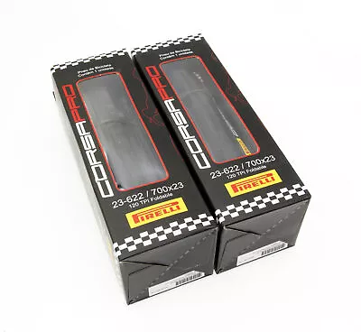 Pirelli Corsa Pro Road Bicycle Bike Tires Clincher 700cx23c Foldable Tyres • $34.95